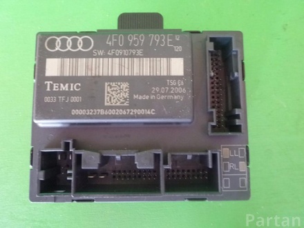 AUDI 4F0 959 793 E, 4F0 910 793 E / 4F0959793E, 4F0910793E A6 (4F2, C6) 2006 Control unit for door