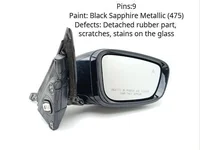 BMW F0181114U6680, X0181106, 041404, A046412 7 (G11, G12) 2021 Lusterko zewnętrzne z prawej Sygnał kierunkowskazu Kamera Ostrzeżenie martwej strefy