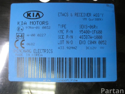 KIA 48387A-1000 / 48387A1000 SPORTAGE (JE_, KM_) 2006 control unit