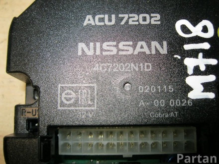 NISSAN 4C7202N1D X-TRAIL (T31) 2008 Control unit for anti-towing device and anti-theft device