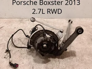 Gebrauchtes Original Porsche 98133165705, 981.355.501.01, 981.331.143.03, 991.341.341.01 / 98133165705, 98135550101, 98133114303, 99134134101 BOXSTER (981) 2013 Hinterer Radlagergehäuse komplett linke Seite