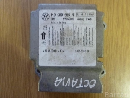 VOLKSWAGEN 1K0 909 605 N / 1K0909605N GOLF V (1K1) 2005 Air bag control module