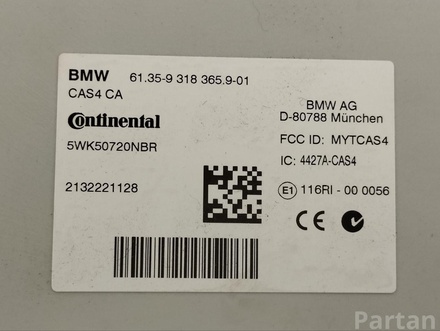 BMW 9318365 6 Gran Coupe (F06) 2014 Module d'allumage / unité de contrôle