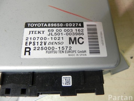 TOYOTA 89650-0D274 / 896500D274 YARIS (_P13_) 2014 Power Steering control unit