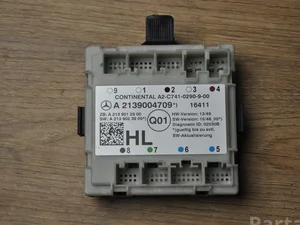 Mercedes-Benz A2139004709 E-CLASS (W213) 2016 Unité de commande pour porte Left Rear