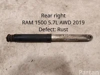 Gebrauchtes Original RAM 68262591AC, 1A100078A, 00513920 1500 Crew Cab Pickup (DT) 2019 Stoßdämpfer hinten rechts