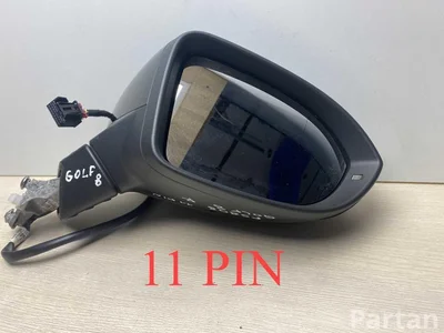 Volkswagen 11 PIN / 11PIN Golf VIII (CD1) 2021 Išorinis veidrodėlis dešinė elektrinis reguliavimas Posūkio signalas Šildomas - Paveiksliukas 1