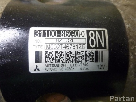 SUZUKI 31100-86G0 / 3110086G0 SX4 (EY, GY) 2007 Starter