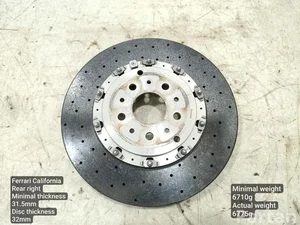 Ferrari 257102, 49T06710 California 2010 Bremsscheibe rechts hinten