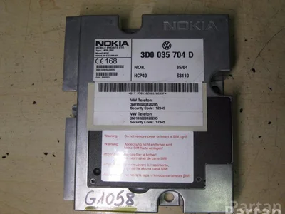 Volkswagen 3D0 035 704 D, NOKIA / 3D0035704D, NOKIA PHAETON (3D_) 2003 unité de contrôle - Image 1