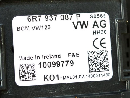 SKODA 6R7937087P FABIA II (542) 2014 Central electronic control unit for comfort system