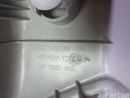 TOYOTA 62471-05140 / 6247105140 AVENSIS Estate (_T27_) 2009 Lining, pillar d Upper right side