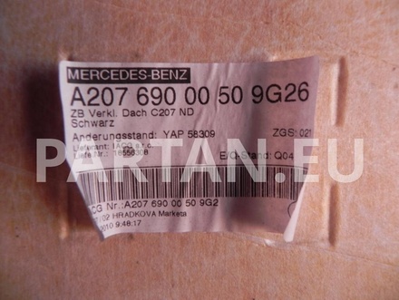 MERCEDES-BENZ A207 690 00 50 / A2076900050 E-CLASS Coupe (C207) 2012 Headlining