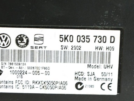 VW 5K0035730D PASSAT Variant (365) 2012 Interface box (control unit 'bluetooth')