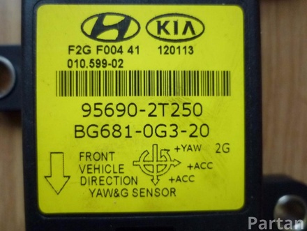 KIA 95690-2T250 , BG681-0G3-20 / 956902T250, BG6810G320 OPTIMA 2012 Sensor, longitudinal-/lateral acceleration