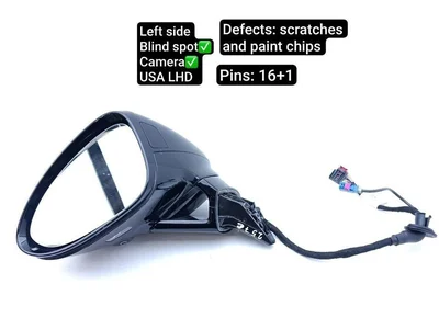 Porsche 971.972.235.P / 971972235P PANAMERA (971) 2018 Lusterko zewnętrzne z lewej Sygnał kierunkowskazu Kamera Ostrzeżenie martwej strefy - Zdjęcie 1