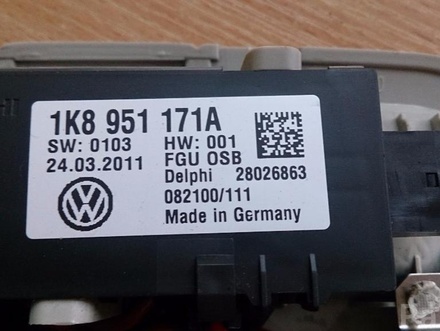 SEAT 1K8 951 171 A / 1K8951171A IBIZA IV (6J5, 6P1) 2011 Movement Sensor, alarm system