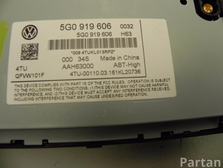 VW 3Q0 035 874 A, 5G0 919 606 / 3Q0035874A, 5G0919606 TIGUAN (5N_) 2016 Radio / CD