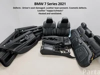 BMW 9361928, 9361928-01, 9299459-02, 6843411, 6843411-06, 7398823, 7398823-06, 001867805, 07883441 / 9361928, 936192801, 929945902, 6843411, 684341106, 7398823, 739882306, 001867805, 07883441 7 (G11, G12) 2021 Sėdynių komplektas Durų panelė Porankis