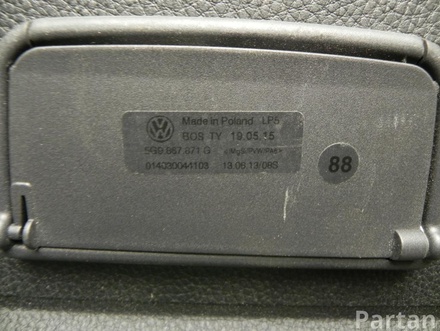 VW 5G9 867 871 G / 5G9867871G GOLF VII Variant (BA5, BV5) 2015 Blind for luggage compartmet