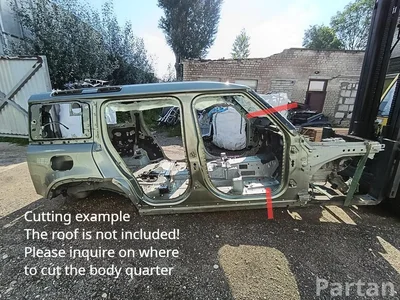 Land Rover L8B2-16A216-AB, L8B2-27846-AB, L8B2-101N00-AD / L8B216A216AB, L8B227846AB, L8B2101N00AD Defender Station Wagon (L663) 2022 Kėbulo ketvirtis dešinė priekis - Paveiksliukas 1