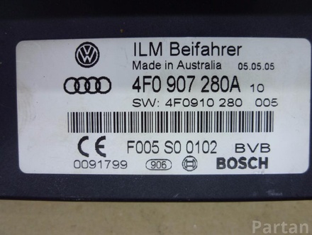 AUDI 4F0 907 280 A, 4F0 910 280 / 4F0907280A, 4F0910280 A6 (4F2, C6) 2006 Body control module BCM FEM SAM BSI