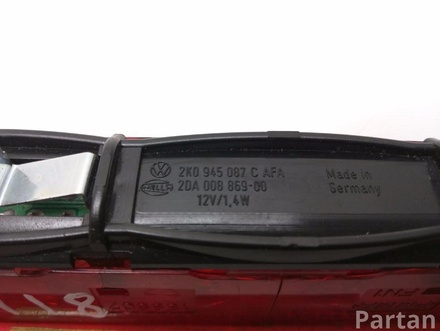 VW 2K0 945 087 C, 2DA 008 869 / 2K0945087C, 2DA008869 CADDY III Box (2KA, 2KH, 2CA, 2CH) 2005 Brake light