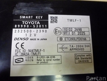 LEXUS 89990-53011 / 8999053011 IS II (GSE2_, ALE2_, USE2_) 2007 Control unit for access and start authorisation (kessy)