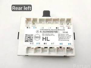 Mercedes-Benz A2229009709 S-CLASS (W222, V222, X222) 2015 Unité de commande pour porte Left Rear