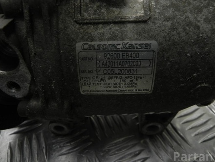 NISSAN 92600 EB400 / 92600EB400 NP300 NAVARA (D40) 2008 Compressor, air conditioning