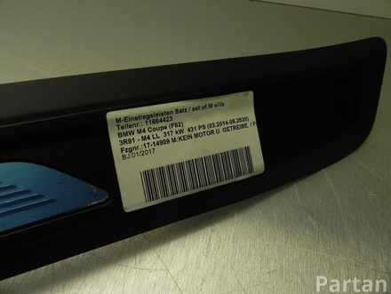 BMW 8063798 4 Coupe (F32, F82) 2015 Door Sill Trim Right Front