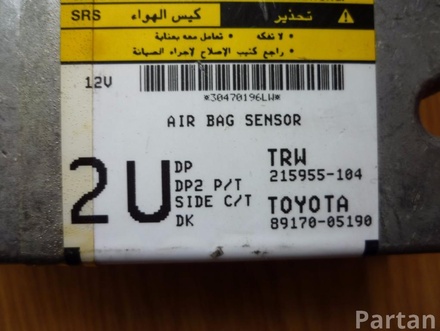 TOYOTA 89170-05190 / 8917005190 AVENSIS Estate (_T25_) 2004 Air bag control module