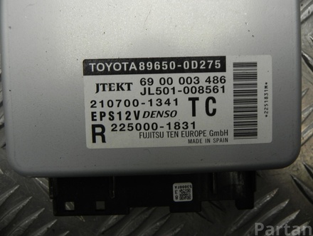 TOYOTA 89650-0D275 / 896500D275 YARIS (_P13_) 2016 Power Steering control unit