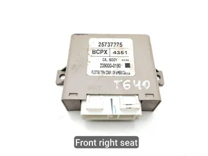 Chevrolet 25737275, 239000-0190 / 25737275, 2390000190 CORVETTE Convertible (C6) 2011 Unité de commande pour siège Right Front