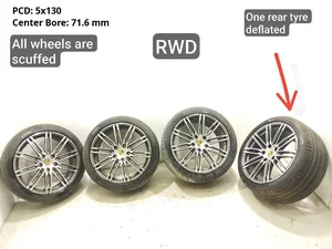 Porsche 97036219202, 97036217807 PANAMERA (970) 2015 Aliuminio ratlankiai komplektas R20 5X130 EJ 9.5 EJ 11