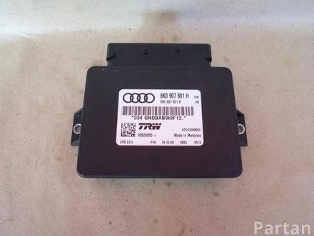 AUDI 8K0 907 801 H / 8K0907801H A4 (8K2, B8) 2009 Control unit electromechanical parking brake -epb-