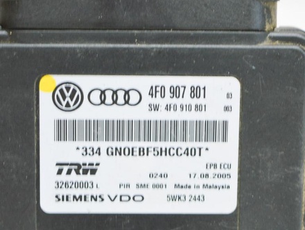 AUDI 4F0907801 A6 (4F2, C6) 2007 Control unit electromechanical parking brake -epb-