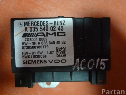 MERCEDES-BENZ A 035 540 02 45 / A0355400245 M-CLASS (W164) 2007 Control unit for fuel delivery unit