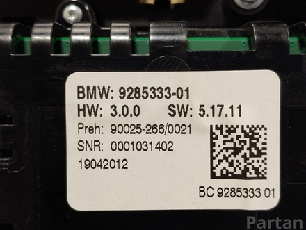 BMW 9285333 5 (F10) 2011 Temperaturschalter, Klimalüfter