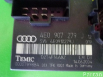 AUDI 4E0 907 279 J / 4E0907279J A8 (4E_) 2004 Body control module BCM FEM SAM BSI