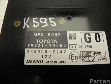 TOYOTA 89221-74050 / 8922174050 IQ (_J1_) 2010 Fuse Box