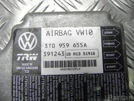 SKODA 3T0 959 655 A / 3T0959655A SUPERB II (3T4) 2010 Air bag control module