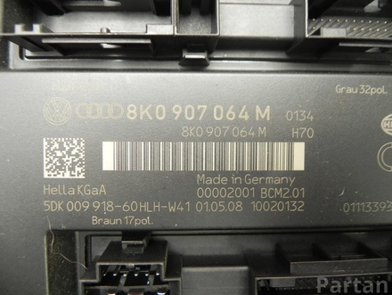 AUDI 8K0 907 064 M / 8K0907064M A4 (8K2, B8) 2009 Central electronic control unit for comfort system