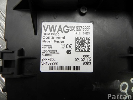 VW 5K0 937 086 F / 5K0937086F GOLF VI Variant (AJ5) 2010 Body control module BCM FEM SAM BSI