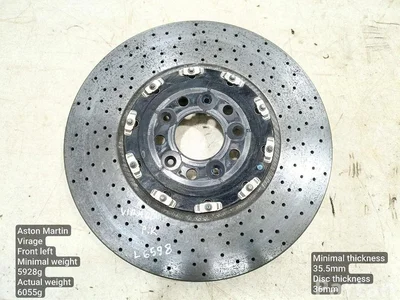 Aston Martin 8D33-1125-AD / 8D331125AD VIRAGE Volante 2012 Disque de frein Left Front - Image 1