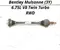 Gebrauchtes Original Bentley 3Y0501201 MULSANNE (3Y_) 2015 Antriebswelle hinten links - Bild 1