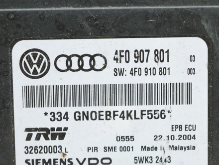 AUDI 4F0907801 A6 (4F2, C6) 2007 Control unit electromechanical parking brake -epb-