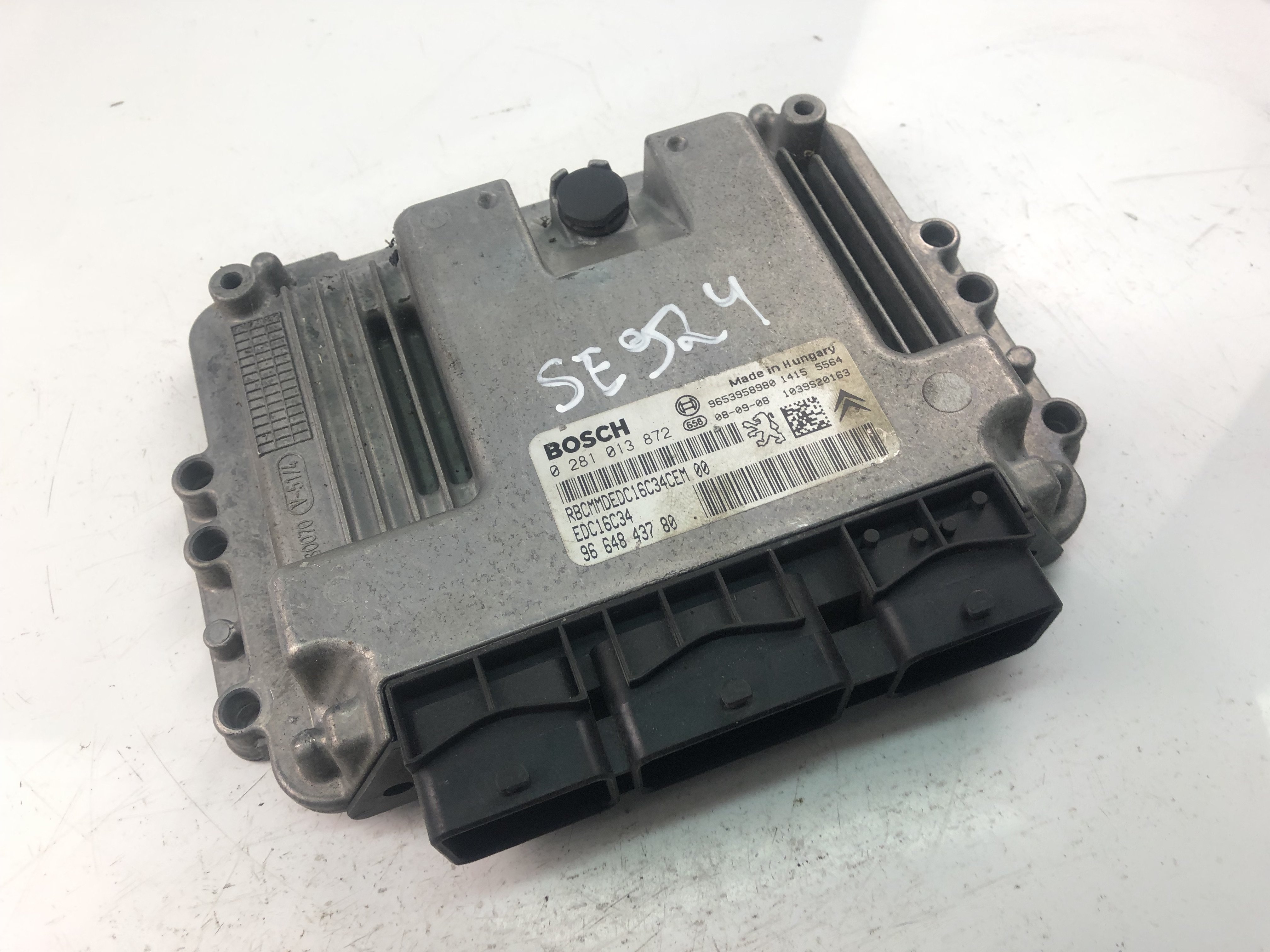 PEUGEOT 308 T7 (2007-2015) Μονάδα ελέγχου κινητήρα ECU 9664843780, 0281013872 23475100