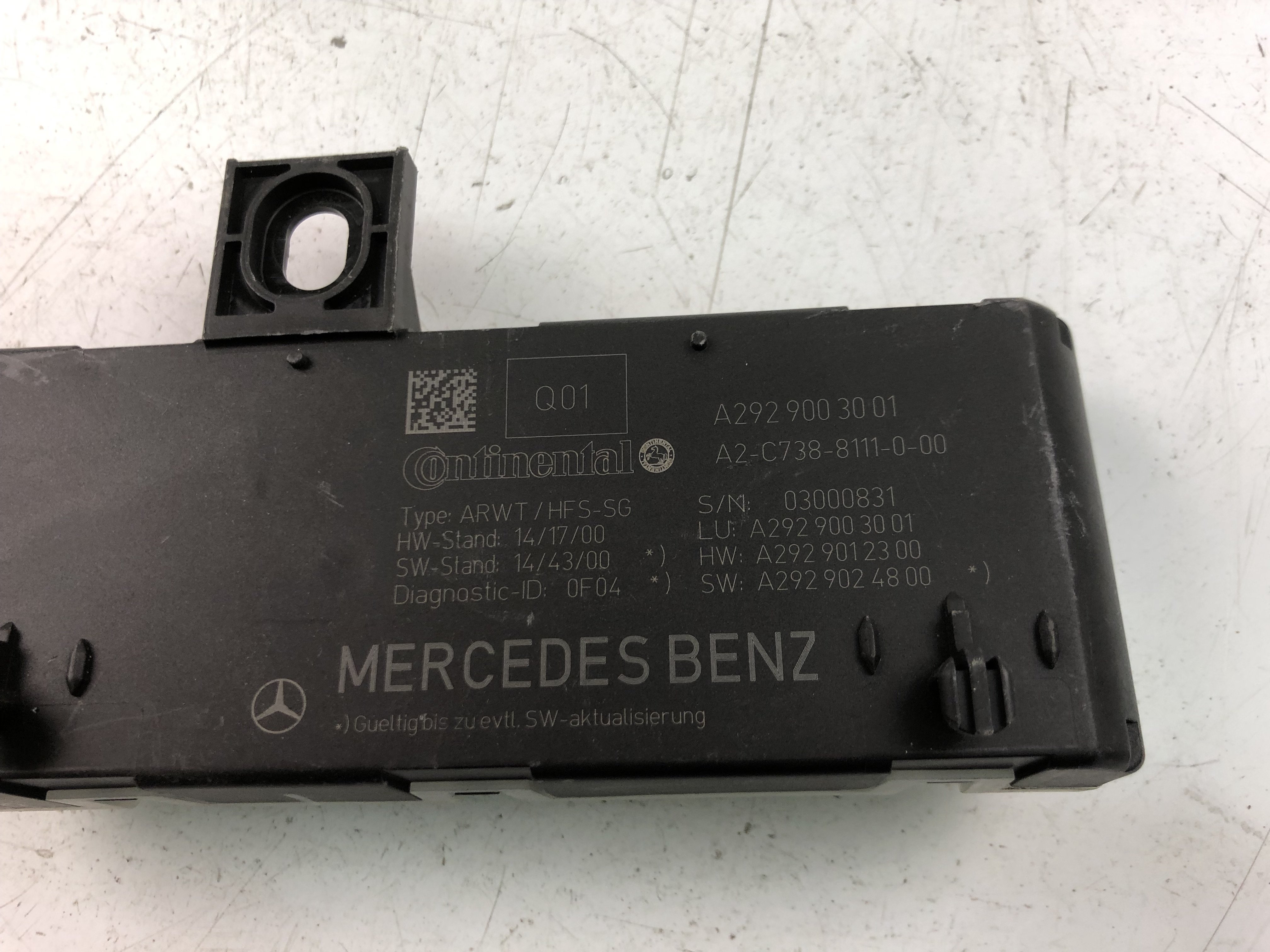 MERCEDES-BENZ GLE Coupe C292 (2015-2019) Galinio dangčio (bagažinės) valdymo blokas A2929003001 23461924