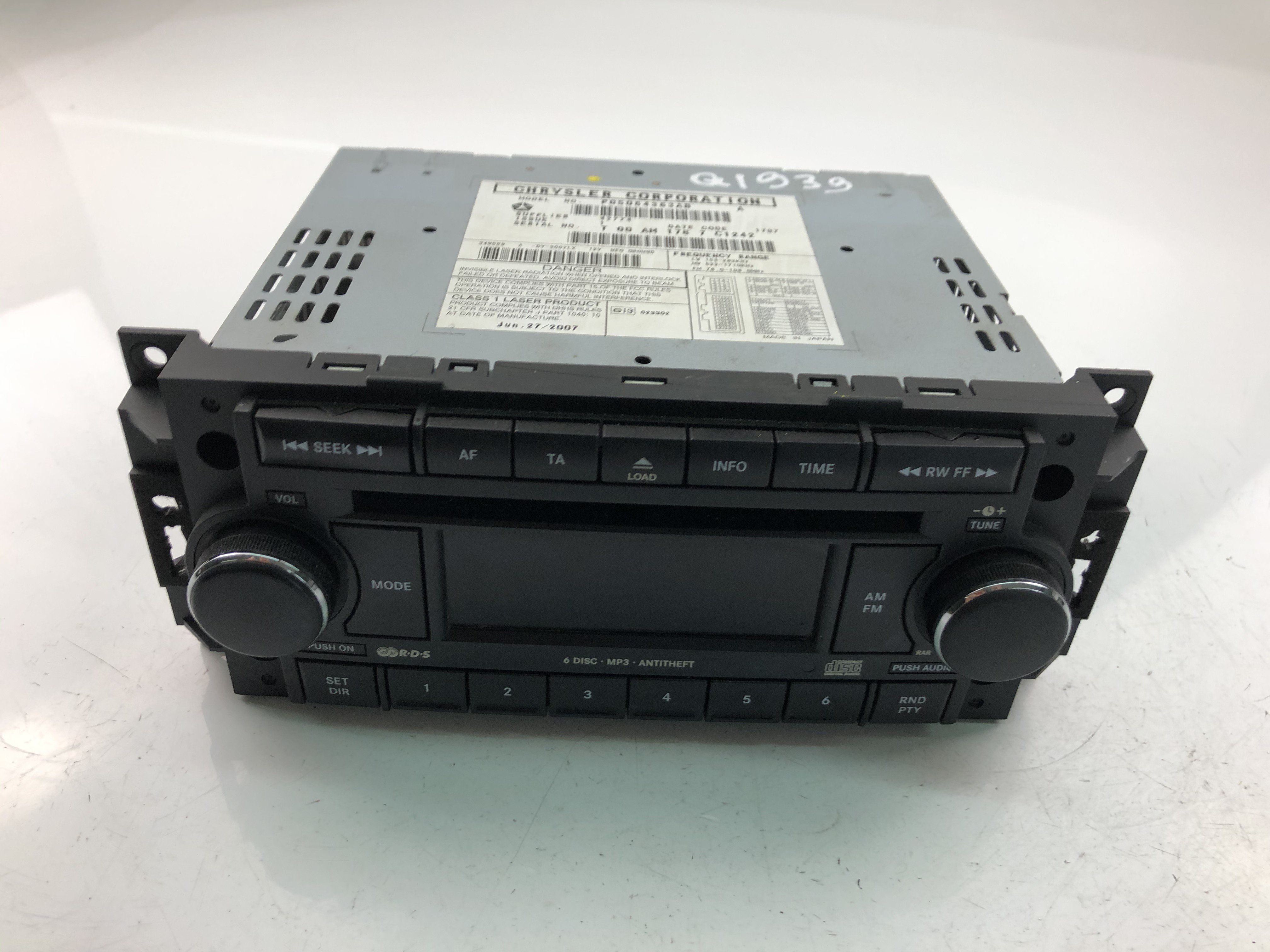 JEEP Patriot 1 generation (2007-2010) Music Player Without GPS P05064363AB 23456040